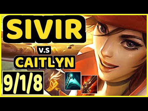 ZVEN (SIVIR) vs CAITLYN - 9/1/8 KDA BOTTOM ADC CHALLENGER GAMEPLAY - NA