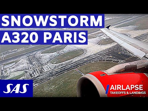 SCANDINAVIAN AIRLINES SAS PLUS A320 SNOWSTORM | Paris CDG ✈ Copenhagen CPH EUROBONUS TRIP