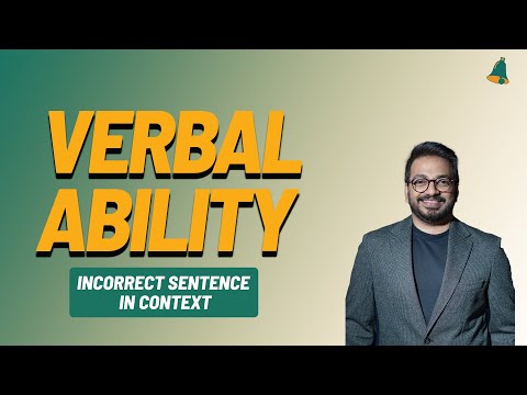 Verbal Ability — Incorrect Sentence in Context — webinar thumbnail