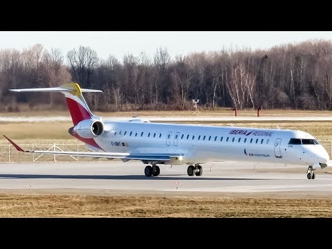 Rough Landing in Madrid - Iberia CRJ1000 (Timelapse)