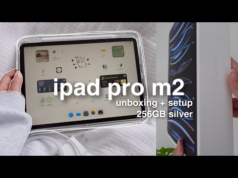 m2 ipad pro 11” (256GB silver) unboxing + aesthetic setup✨