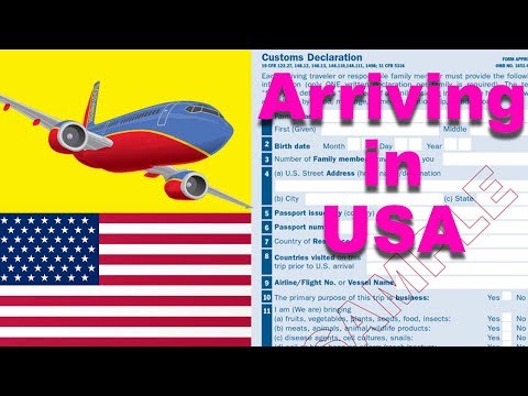 Arriving in USA 🇺🇸🇺🇸🇺🇸 | Customs Form  | How to Complete