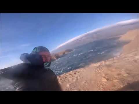 Hurricane force winds - Bura (Bora), Pag Bridge and Ražanac, Croatia           3. 4. 2023
