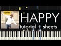 Pharrell Williams - Happy - Piano Tutorial - How to Play + Sheet Music