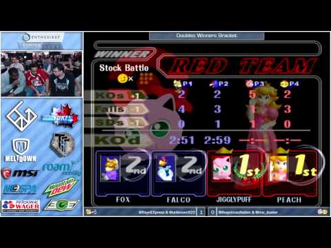 RaynEX & Ryan Ford (Fox) vs Prince Abu & Kalamazhu (Jigglypuff, Peach) - EGL - SSBM Doubles Bracket