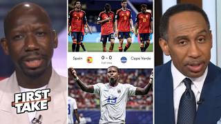 FIRST TAKE | Bradley Wright-Phillips & Stephen A Smith SHOCKED as Cape Verde STUNS Spain in 0-0 draw