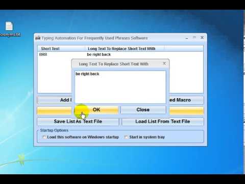 Type Common Phrases Automatically Software