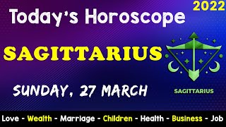 Sagittarius Horoscope for Today | Aj Ka Din Kaisa Rahe Ga |  Aaj Ka Din | Daily Horo 27 March 2022