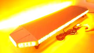 43" 88 LED WARNING FLASH LIGHTNING LAW ENFORCEMENT ROOF TOP STROBE LIGHT BAR AMBER