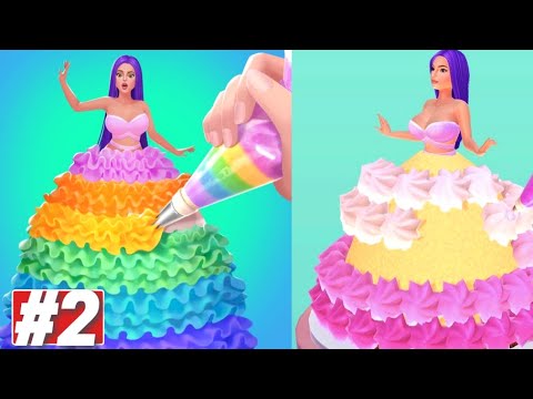 Icing On The Dress Gameplay All Levels Solution Part 2 iOS Android Hack Princess Cake Tutorial