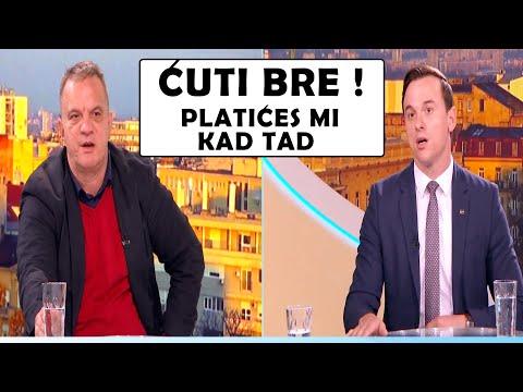 Pijani SNS analitičar Dejan Vuk Stanković preti Beširiju uživo u emisiji