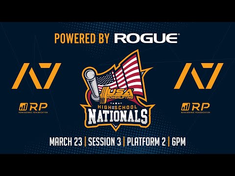USA Powerlifting Platform 1 - 6PM : Teen Nationals March 23 Session 3