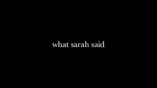 what sarah said by death cab for cutie