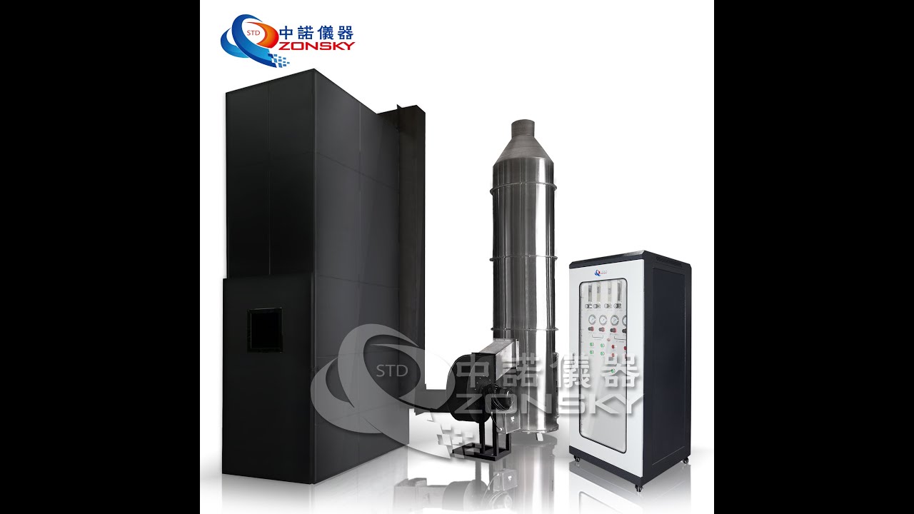 Test apparatus for vertical flame spread of bunched wires or cables