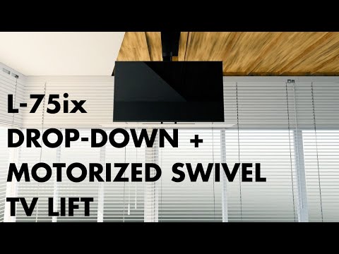 L-75ix Drop-Down + Motorized Swivel TV Lift