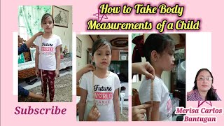 How to take Body Measurements of a Child