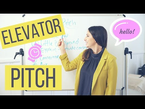 How To Create Your 30 Second Elevator Pitch! | The Intern Queen