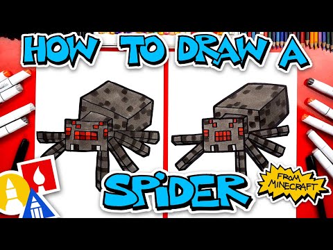 How To Draw A Minecraft Spider