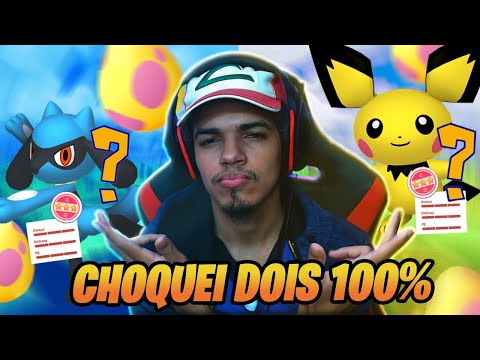 CHOQUEI DOIS POKEMON 100% NOS OVOS DE RIOLU SHINY! 40 OVOS DE 7KM - POKÉMON GO!