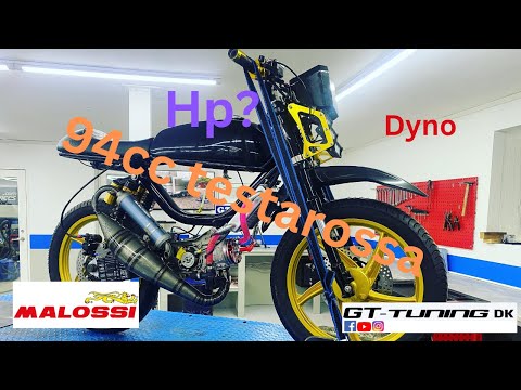 Ciao bravo malossi testa rossa 94cc dyno (Sacre)