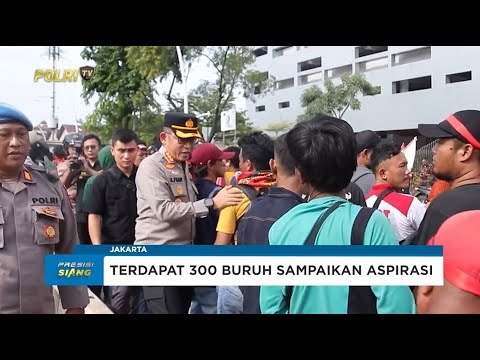 POLRES METRO JAKARTA UTARA AMANKAN AKSI UNJUK RASA BURUH DI PELINDO KOJA