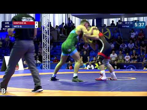 1/8 GR - 97 kg: M. IOSIFIDIS (GRE) v. B. VATZI (HUN)