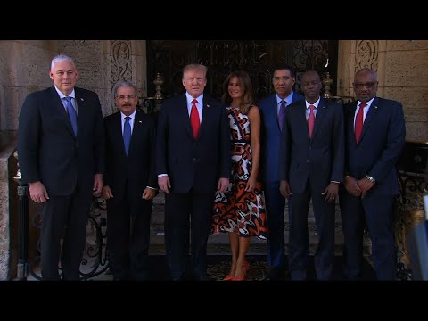 Venezuela tops the agenda of President Donald Trump's meeting with leaders from the Caribbean. Trump invited several leaders to his Mar-a-Lago club to show his support for Caribbean countries that backed a democratic transition in Venezuela. (March 22)