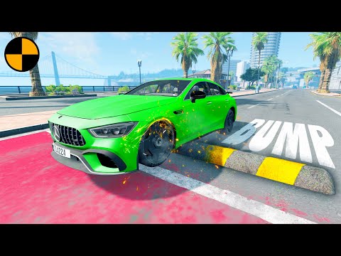 Cars vs Speed Bump - BeamNG.drive
