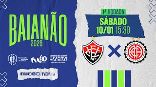 VITÓRIA 0X0 ATLÉTICO | PARTIDA COMPLETA | #BaianãoNaTVE - 10/01/2026