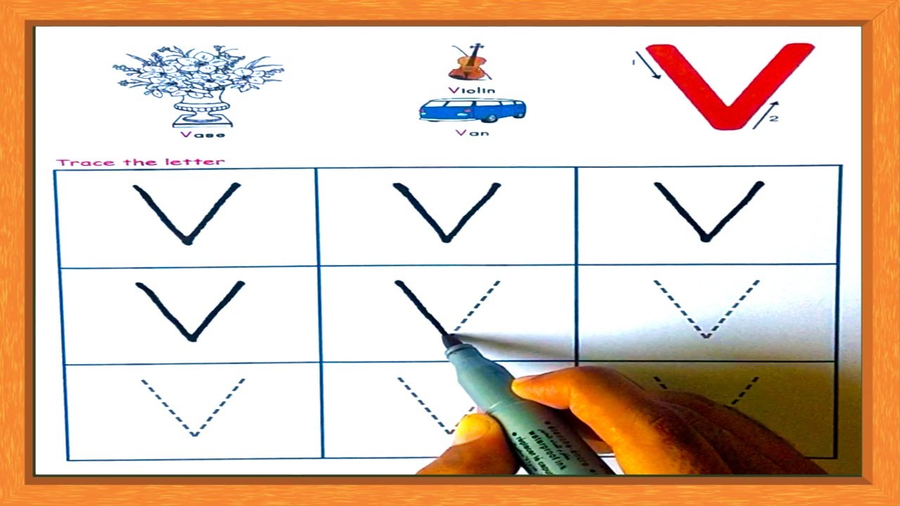 Tracing Letters For Kids | Tracing Letter V | Practice Writing Letter V | Tracing | Preschool Learn