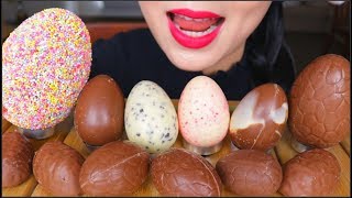 Download lagu ASMR CHOCOLATE EGGYS EASTER EGGS | DESSERT EATING SOUNDS mp3