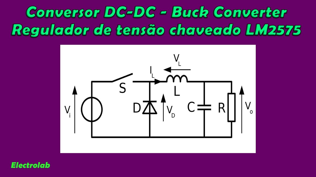 Conversor Chaveado DC-DC - Buck Converter com LM2575 - Fonte chaveada