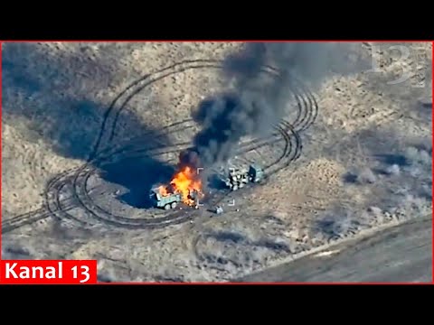 Video of a destruction of a Russian air defence and radar systems in occupied parts of Ukraine