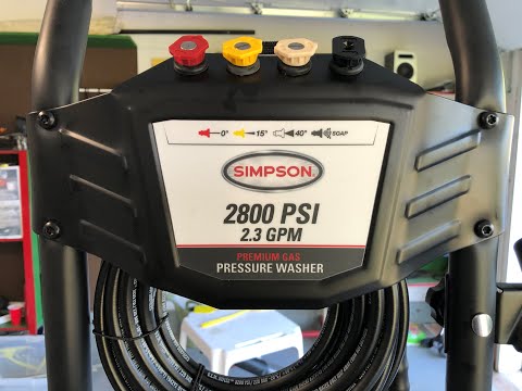 $199 Simpson 2800 PSI power washer review : Is it a good value for the price?    MS61103