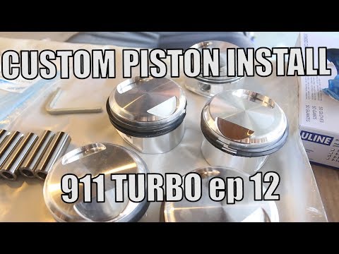 INSTALLING JE PISTONS, PORSCHE TURBO BUILD