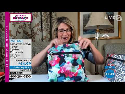 Samantha Brown ToGo ZipFront Crossbody