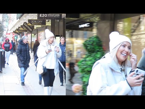 Pretty Lady Screamed Like Crazy ! AWESOME REACTIONS ! Bushman Prank