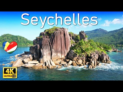 FLYING OVER SEYCHELLES 4K UHD - Relaxing Music Along With Beautiful Nature Videos - 4K Video