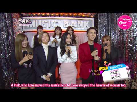 [SoshiAPinkSubs][141121] KBS2 Music Bank Interview - A Pink Cut