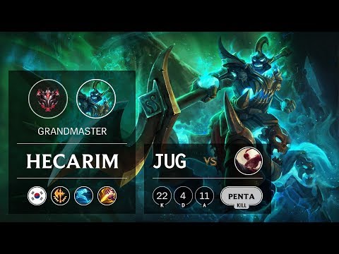 Hecarim Jungle vs Lee Sin - KR Grandmaster Patch 9.9