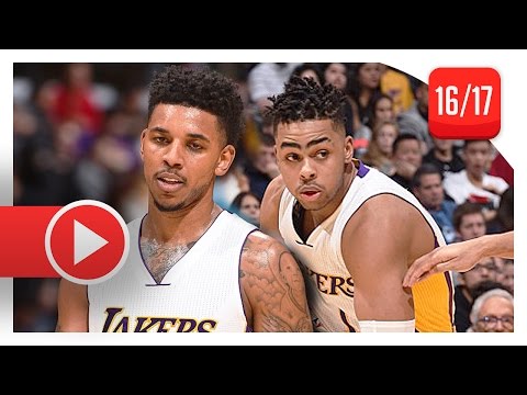D'Angelo Russell & Nick Young Full Highlights vs Raptors (2017.01.01) - 54 Pts Total
