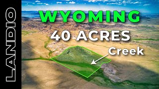 LANDIO • SOLD • 40 Acres of Wyoming Land for Sale with Creek