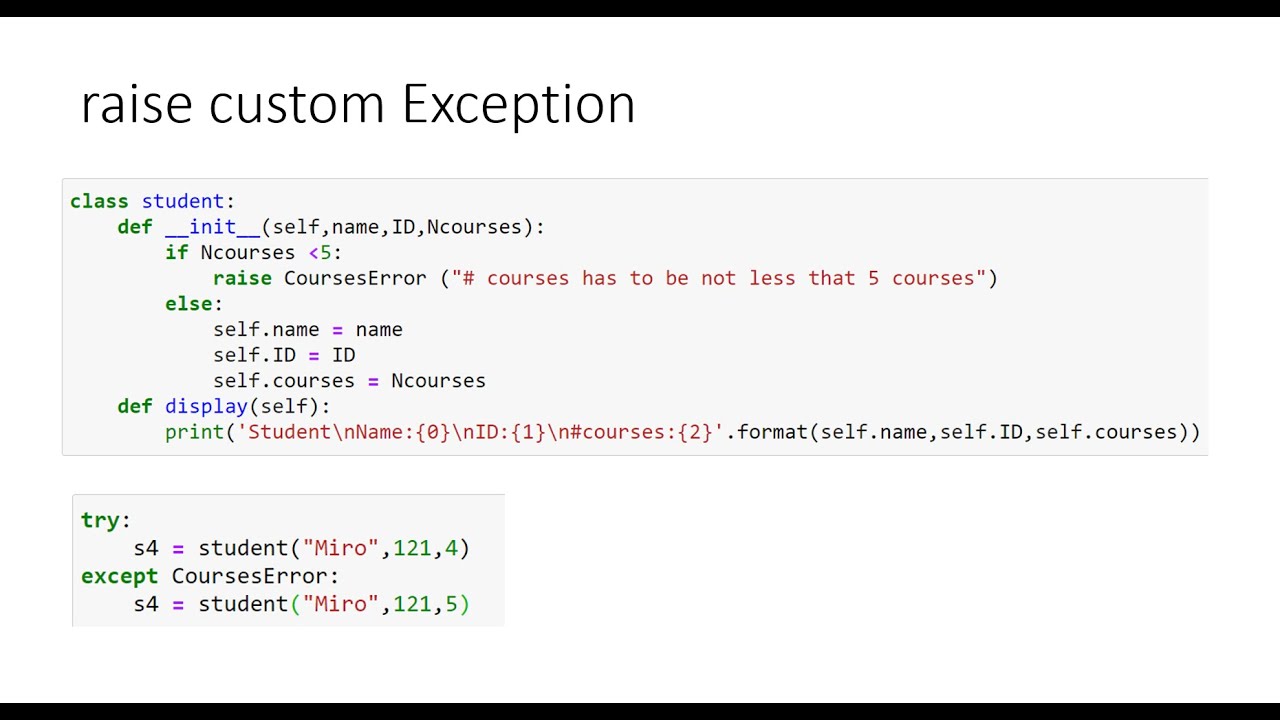 Exceptions - Part 04 | Learning OOP using Python 🐍
