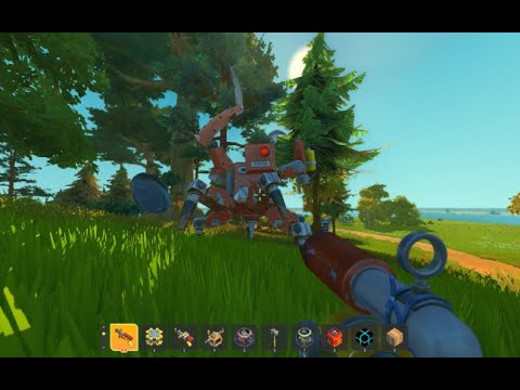 HOW TO EASILY 1 HIT A FARM BOT IN SCRAP MECHANIC SURVIVAL MODE!!