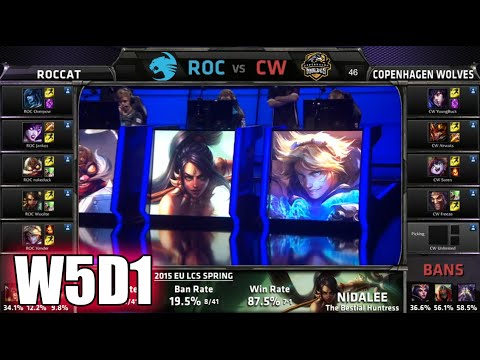 ROCCAT vs Copenhagen Wolves | S5 EU LCS Spring 2015 Week 5 Day 1 | ROC vs CW W5D1 G1 VOD 60FPS