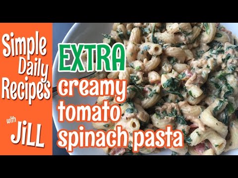 Extra Creamy Tomato Spinach Pasta