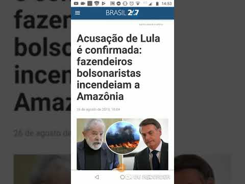 Brasil 247 e Lula: grande [Fake News] acusando fazendeiros bolsonaristas de incendiarem a Amazônia