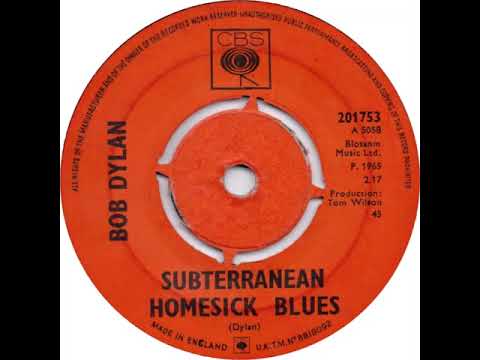 UK New Entry 1965 (109) Bob Dylan - Subterranean Homesick Blues