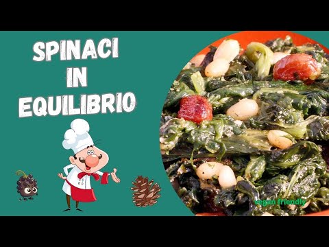 SPINACI CON UVETTA E PINOLI - UN CONNUBIO DI DOLCEZZA E CROCCANTEZZA #ilveganchef #cucinavegana