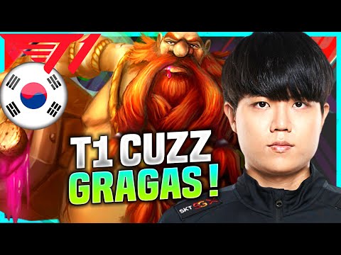 CUZZ SO CLEAN WITH GRAGAS! - T1 Cuzz Plays Gragas Jungle vs Karthus! | KR SoloQ Patch 10.22